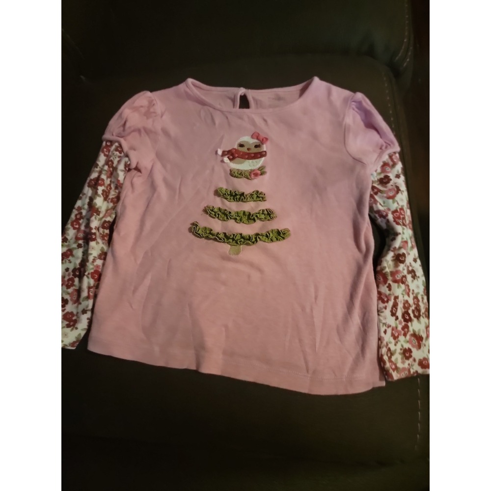 Gymboree cozy owl pink Christmas tree top size 5t
